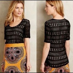 Anthropologie lace tee